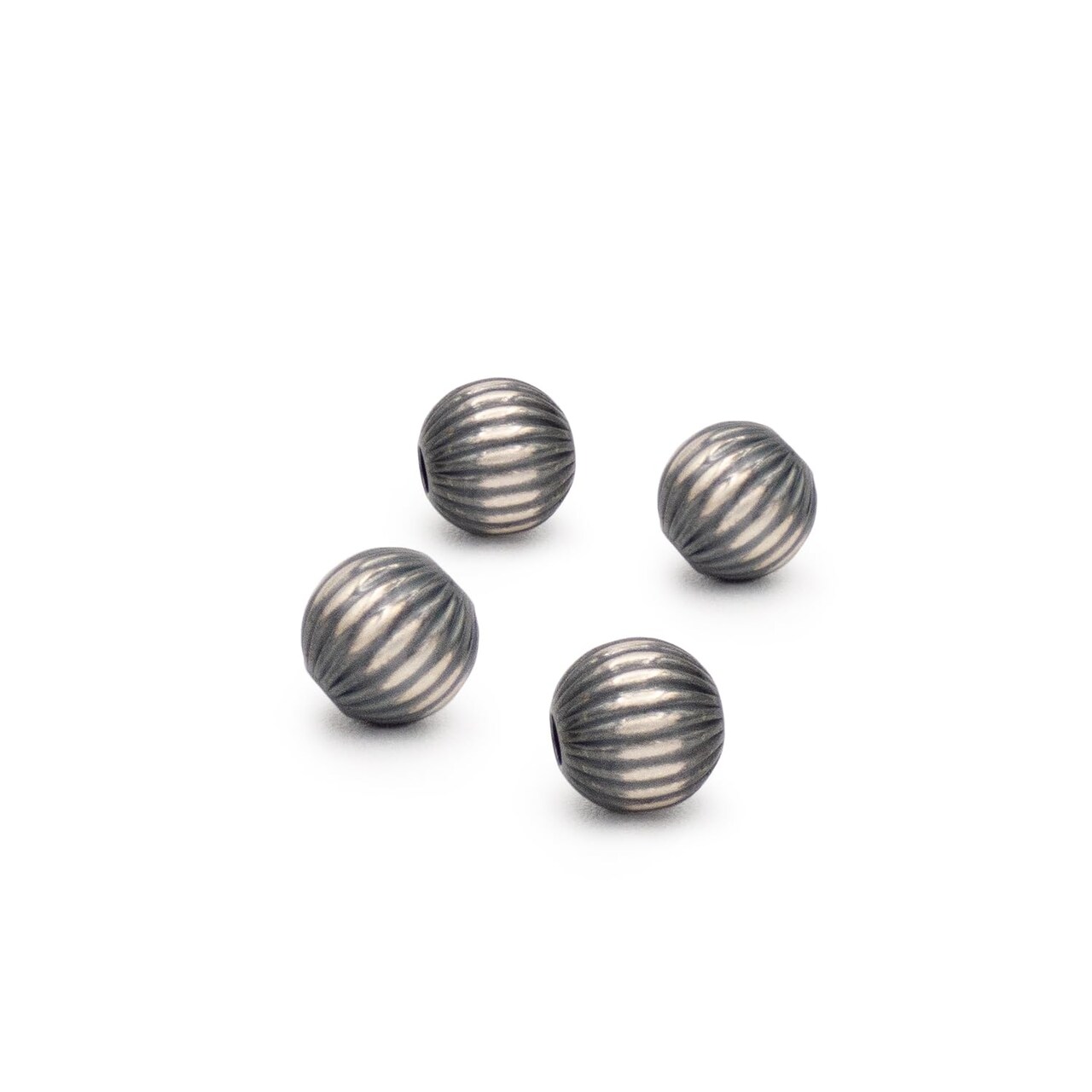 JewelrySupply Sterling Silver Navajo Style Pearl Loose Beads for Crafting and Jewelry Making Bracelets, Necklaces, Earrings, Make Your Own Jewelry